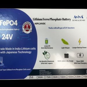24V, 100 Ah Lithium Ferro Phosphate Battery